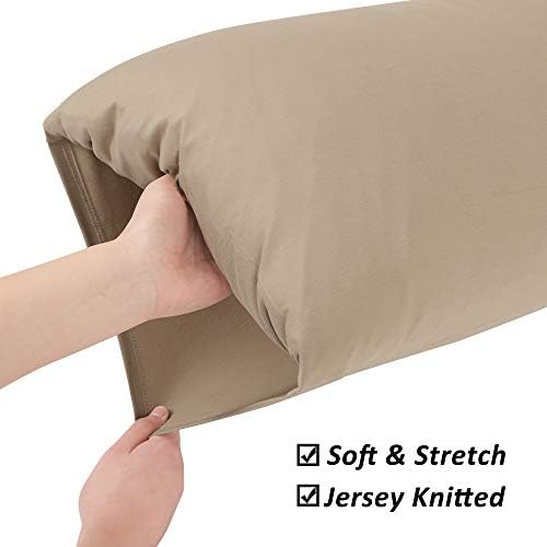 ALYVIA SPRING Stretch Pillowcases Standard Size Set of 2, Taupe