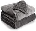 Cottonblue Fleece Weighted Blanket 10lbs for Adults Twin Size 48x72in