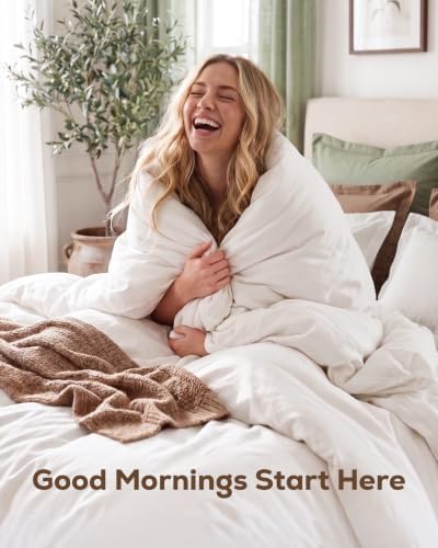 Duvet Cover Queen, 3 Piece Cotton Like Polyester With Zipper Closure
