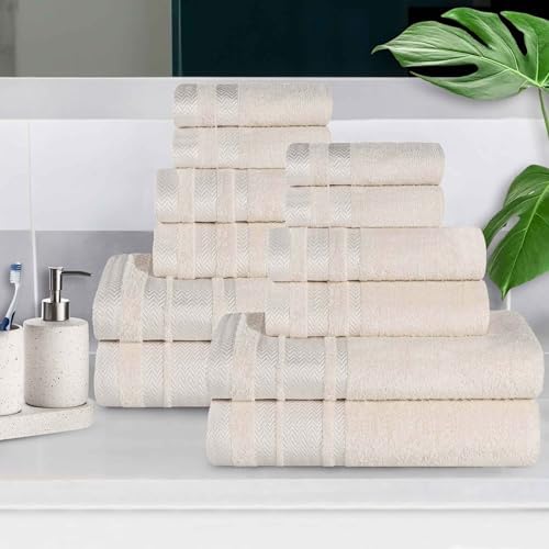 Impressions Hays Cotton Medium Weight Towels, Towel Set for Bathroom