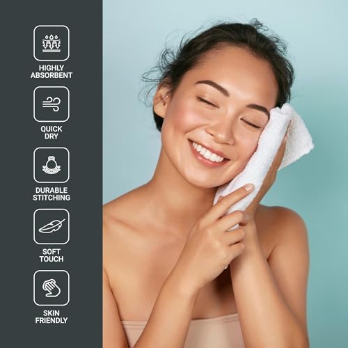 Infinitee Xclusives Premium Kitchen Towels - Grey [Pack of 12] 100%