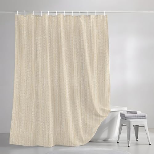 Teamery Shower Curtains Sets for Bathroom Decor Minimalist Light Beige
