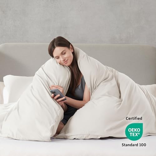 Nestl Off White Duvet Cover King Size - Soft Double Brushed King Duvet