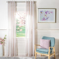 SAFAVIEH Home Curtain Moony Grey Sheer 52" x 96" Grommet Window Drape