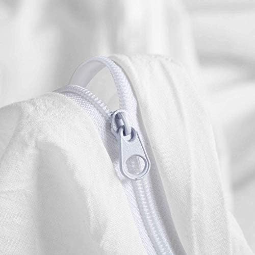 3 Pieces Ruffle Duvet Cover Set with Zipper Closure, 100% Egyptian
