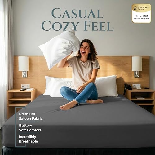 Royale Linens 400 Thread Count 100% Cotton Fitted Sheet King