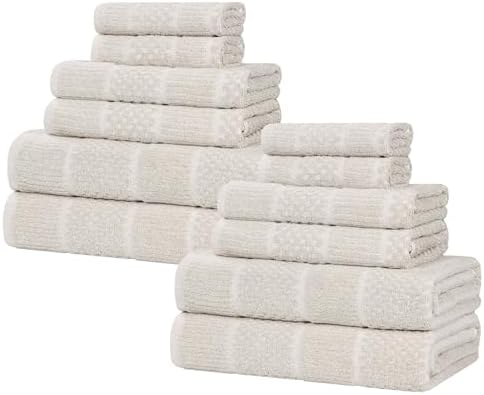 BLUENILEMILLS Naples Viscose Cotton Blend Medium Weight Towel Set, for