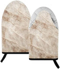 Beige Marble Oven Mitts Heat Resistant 2 Pack Pot Holders Kitchen