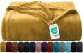 MOONLIGHT20015 King Fleece Blanket 108x90 Guest Bedroom Mustard