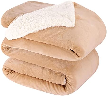 NANPIPER King Size Blanket Warm Sherpa, Soft Fleece Throw for Bed