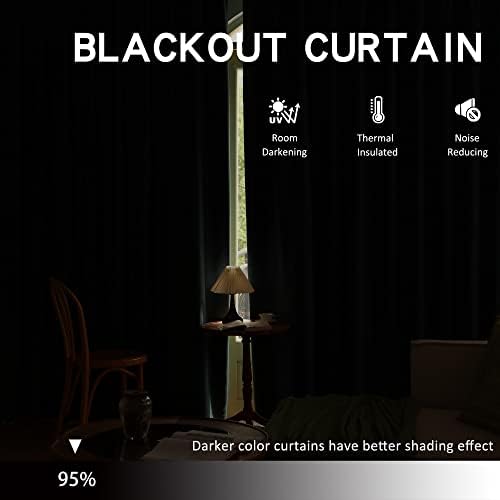 Black Blackout Pinch Pleat Curtain with Hooks Tieback for Bedroom
