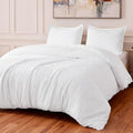 Amazon Basics Duvet Cover Set with Jacquard Geometric Pattern, 3-Piece