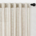 decorUhome Linen Semi Sheer Curtains 84 Inch Long, 2 Panels Light
