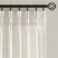 Nanspring Pinch Pleated Linen Curtains 84 Inch Length 2 Panels for