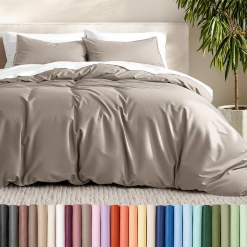 Bare Home Duvet Cover Set 1800 Ultra-Soft (California King, Khaki)