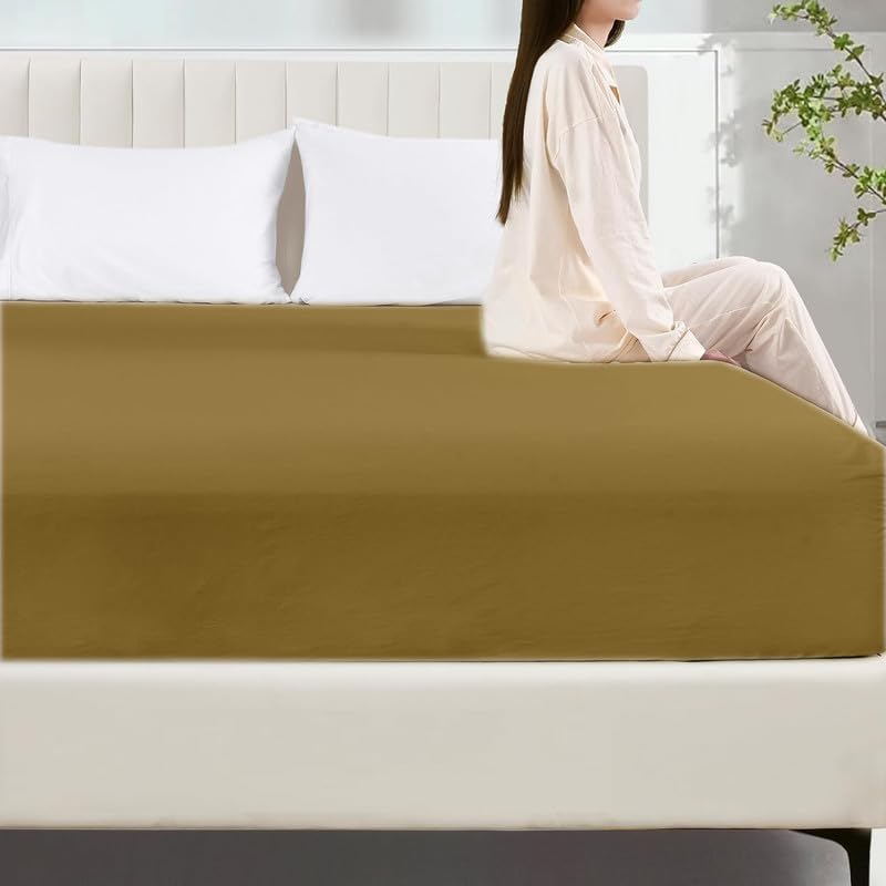 Shreem Linen Zipper Fitted Sheet -16 Inch Extra Deep Pocket, Soft