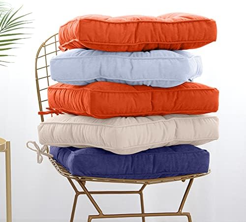 Furlide Chair Cushion with Ties 18 x 18 Inch Indoor Outdoor Cushions