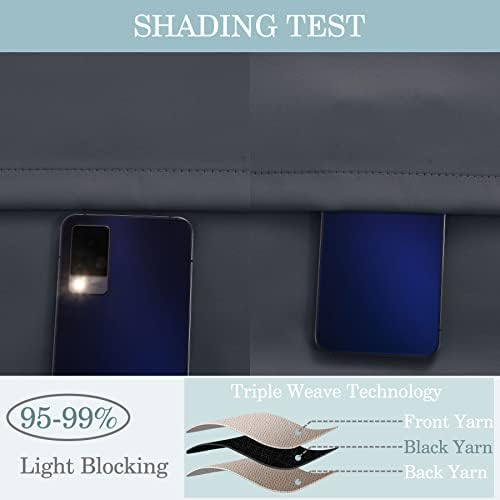 Fcosie 120 Inches Extra Wide Blackout Curtain Panels Rod Pocket & Back