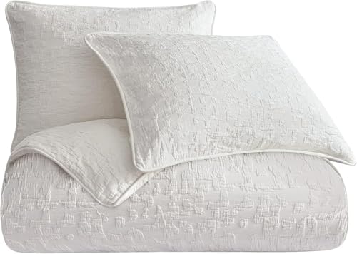 HiEnd Accents Porto Matelassé 3 Piece Queen Vintage White Duvet Cover