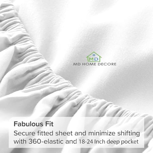 Extra Deep King Fitted Sheet - Hotel Luxury Single Fitted Sheet Only