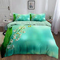 King Duvet Cover Set Lily of The Valley Soft Microfiber Reversible