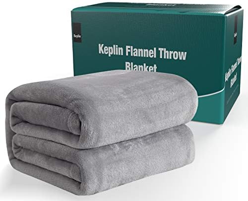 KEPLIN Silver Grey Throw Blanket - 60x80 in I Soft, Fluffy, Warm