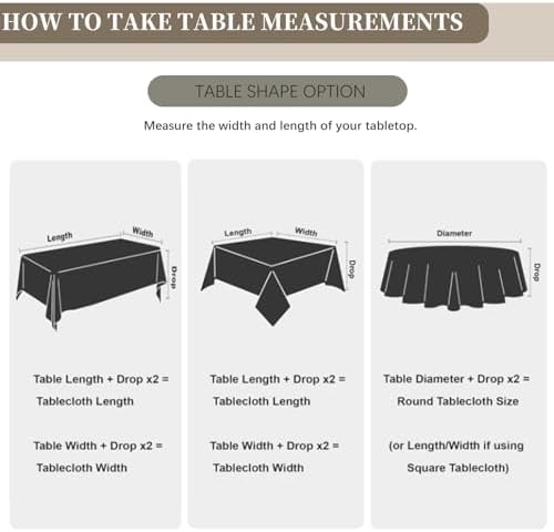 Table Cloth Rectangular Waterproof Faux Linen Table Cover for