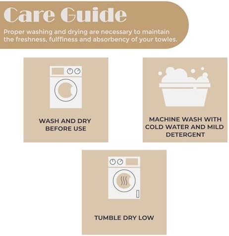SUPERIOR Cotton 3-Piece Towel Set, Zero Twist, Waffle Border, Bathroom