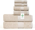 6 Piece Bath Towel Set, 630 GSM Absorbent Cotton Bath Towels Set