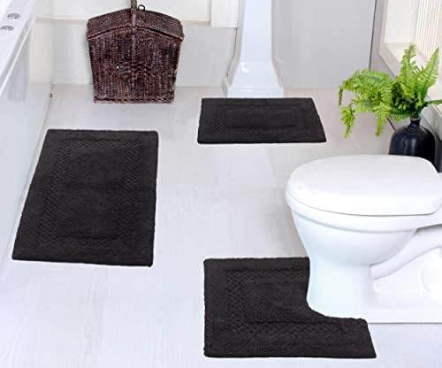 Home Weavers Classy Bathmat 100% Cotton Bathroom Rug Set, Washable