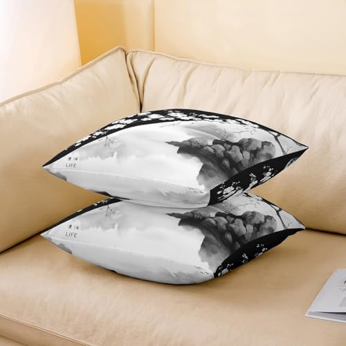 jejeloiu Cherry Blossoms Throw Pillow Covers 22 x 22-Inch Kids