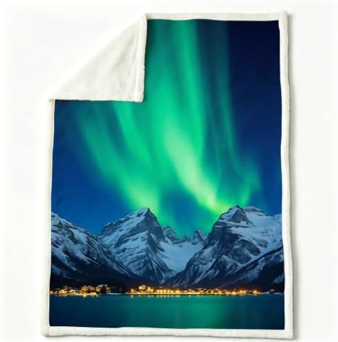 Polar Night Double-Layer Sherpa Throw Blanket 60”x 80”
