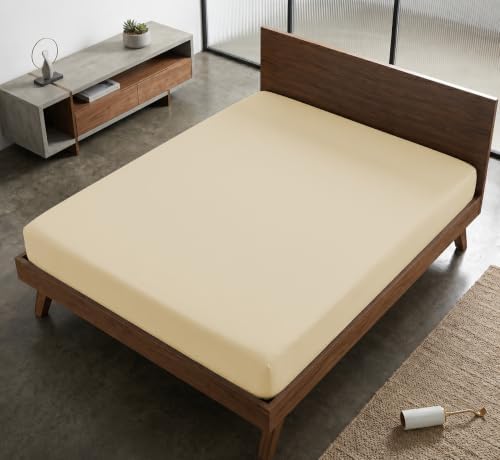 BedDecor 100% Egyptian Cotton 1PC Fitted Sheet, 15 Inche Extra Deep