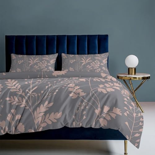 INFLAG Floral Duvet Cover, 100% Soft Cotton 3 Pieces Floral Bedding