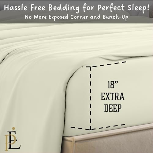 California King Size Extra Deep Pockets Fitted Sheet Only - 600-Thread