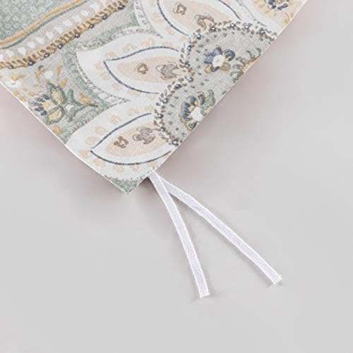 YuHeGuoJi Sage Green Paisley Duvet Cover Queen 100% Cotton 3 Pcs Set