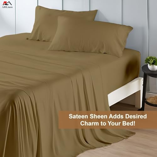 ARlinen 4 PC RV Bunk Sheet Set 48 x 75, Fits RV Mattress 10-Inch Deep