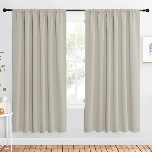 NICETOWN 2 Panels Blackout Curtains, Rod Pocket Window Curtains Room