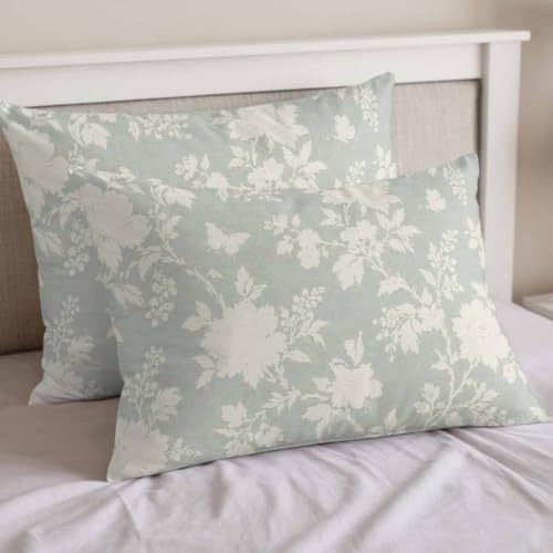 Duvet Cover Set Queen Size, Vintage Beige Flower Silhouette Comforter