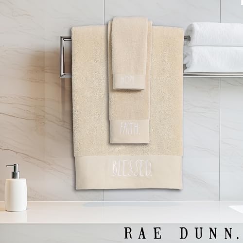 Rae Dunn 6-Piece Towel Set - 100% Cotton Towels for Bathroom Set - 2