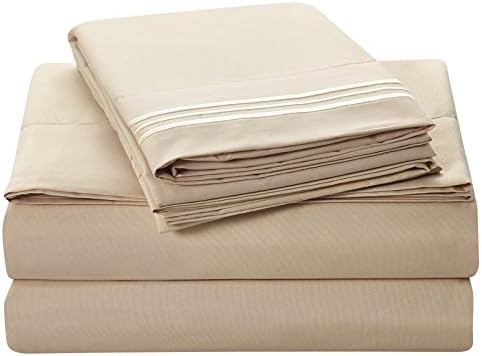 Microfiber Sheet Set - 4 Pc - Full, Cream/Beige