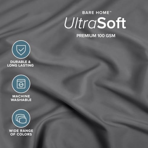 Bare Home Fitted Sheet + Pillowcase Set - Luxury 1800 Ultra-Soft