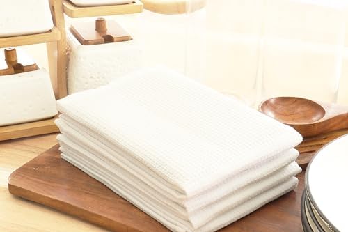 PurpleEssences Set of 12 Cloth Dinner Napkins (18x18 inch) and Waffle
