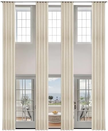 Frelement 120 Inches Extra Long 100% Blackout Curtain Panels for High