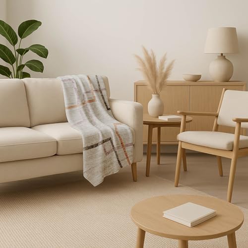 Addison Rugs ASB826 Taupe 50" x 70" Oversized Sherpa Throw Blanket
