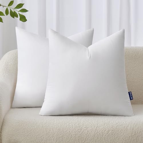 MIULEE 18x18 Pillow Inserts Set of 2, Throw Pillows for Sofa Couch Bed