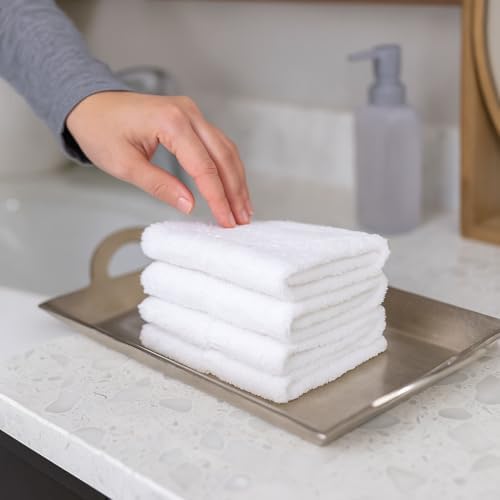 Optima Collection Platinum Level 13 Inch x 13 Inch Cotton White