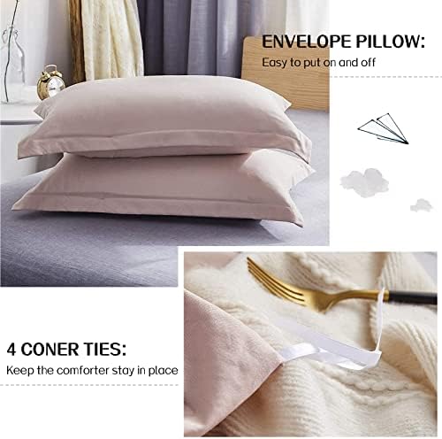 Dreaming Wapiti Duvet Cover Queen,Washed Microfiber Pink Queen Size