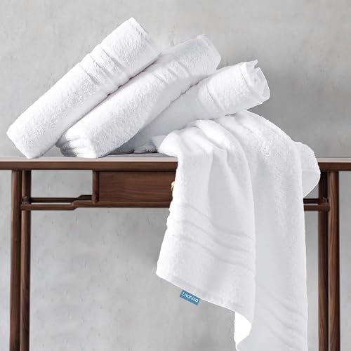 Litanika Linen 4 Piece Bath Towels, 100% Cotton Quick Drying Towels