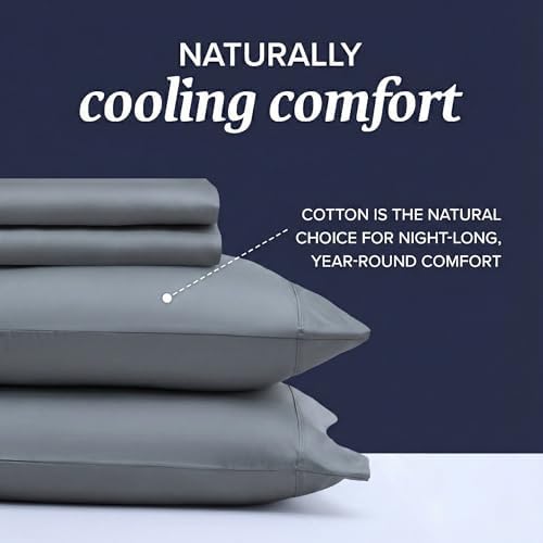 Beckham Hotel Collection King Sheet Set 100% Cotton, 500TC Sateen, 4